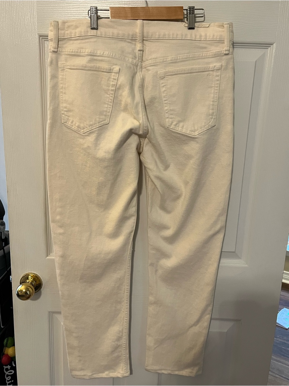 rag & bone Cream High-Rise Button-Fly Jeans (fit and slim) Men’s - Picture 2 of 5